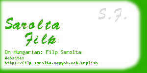 sarolta filp business card